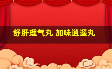 舒肝理气丸 加味逍遥丸